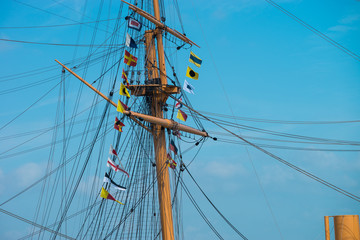 Fototapeta premium Rigging and flags