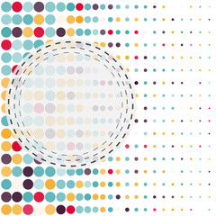Background with the coloured circles in a vector