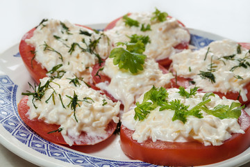 appetizer of tomatoes