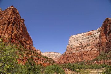 Fototapeta premium beeindruckende rot weiße Felsformationen in unberührter Natur in Amerikas Western