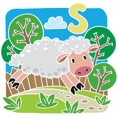 Little sheep. Alphabet S