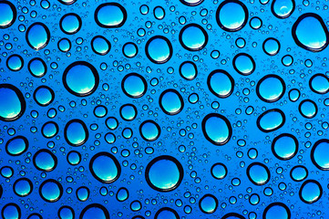  water drops on glass