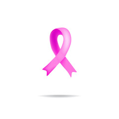 Ribbon Breast Cancer. illustration on isolated background