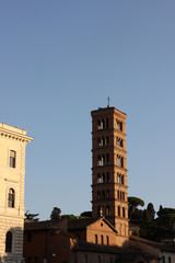Rome,Italy,church,Santa Maria in Cosmedin,evening.