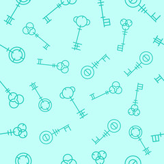 Seamless Keys Pattern. Vector Illustration 