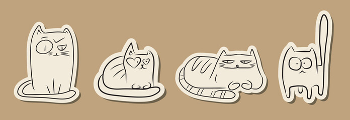 Paper funny cats