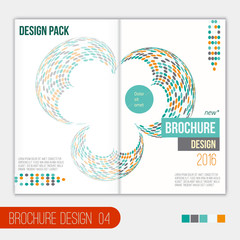Vector modern brochure cover design template with abstract
