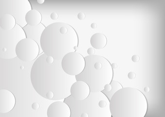 Vector : Abstract circles and shadow on white background