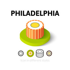 Philadelphia icon in different style