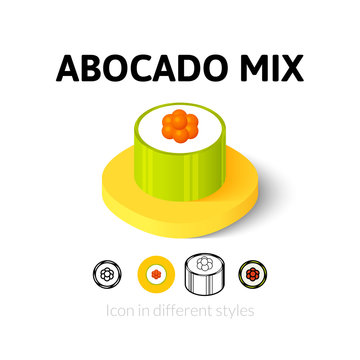 Abocado mix icon in different style