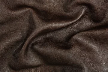 Deurstickers brown leather © conzorb