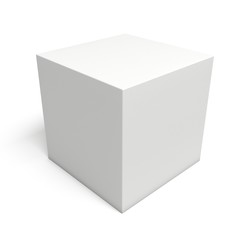 White box isolated on white background