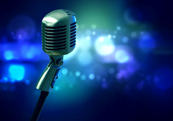 Microphone on stage