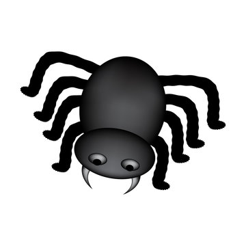 Spider halloween icon, symbol gradient mesh set. Vector illustration on white background