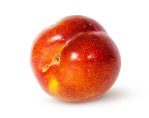 Single yellow and red plum horizontally