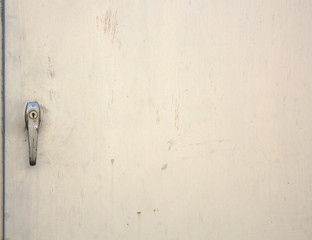 Closed door or Closed locker with grunge white background.