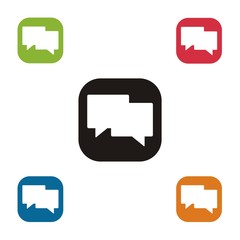 Text display icon. Vector. The flat design with color variations.