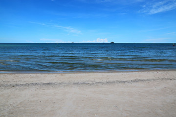 beach, tropical sea and blue sky