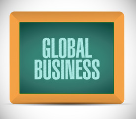 global business board sign concept