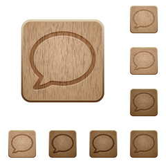 Chat wooden buttons