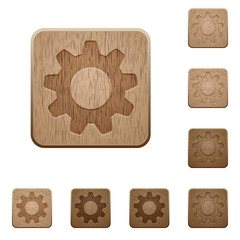 Settings wooden buttons