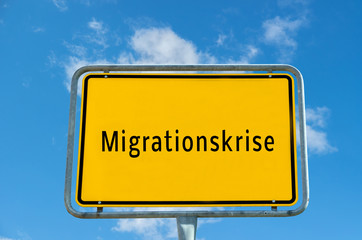 Ortstafel Migrationskrise