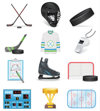 Hockey Icons Set