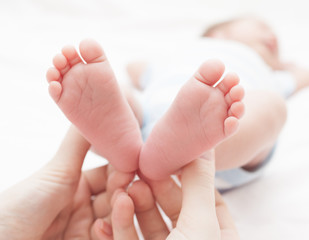 Photo of newborn baby feet