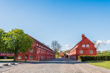 Fototapeta na wymiar Gorgeous Red Kastellet in Copenhagen