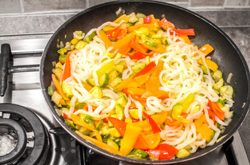 cooking konjac noodles - vegan recipes