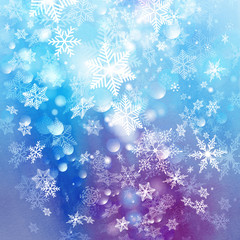 winter background with snowflakes