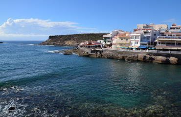 Beautiful ocean water in La Caleta,Tenerife,Canary Islands.