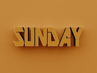 3D Text - Sunday