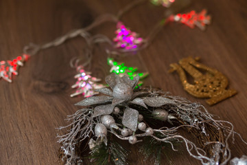 Christmas silver wreath