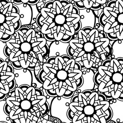 Monochrome Floral Pattern.