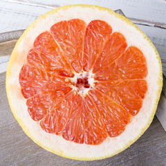 grapefruit on wooden background