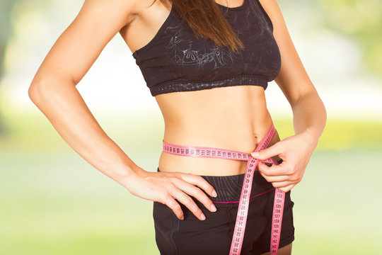 Measuring Perfect Slim Healthy Fitness Waist