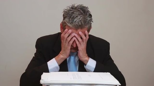 Business man desappointed