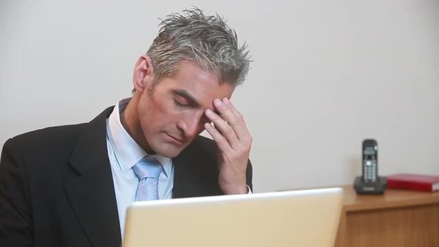 Business man desappointed