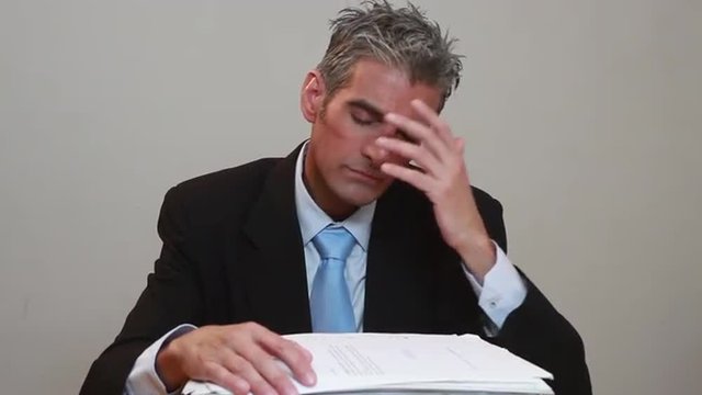 Business man desappointed