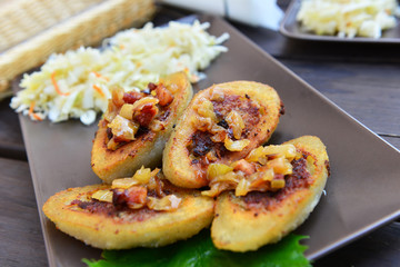 meat stuffed potato dumplings