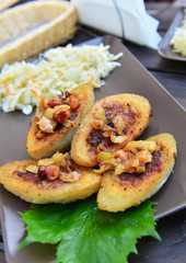 meat stuffed potato dumplings