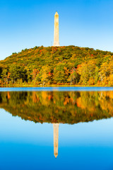 High Point war veterans monument in Kittatinny mountains, New Jersey. High Point is the highest...
