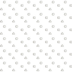 Fototapeta premium Hand drawn style geometric seamless pattern.