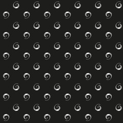 Seamless vector modern pattern with silver curls.