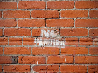 Brick wall background with paint
