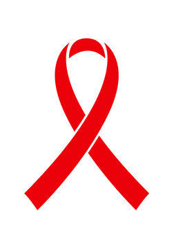 World aids day, red ribbon