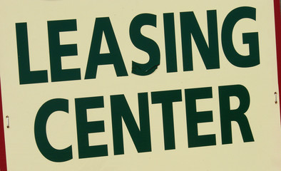 leasing center sign