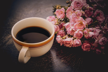 coffee and flowers