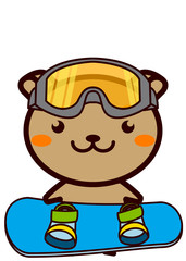スノーボードの動物シリーズ